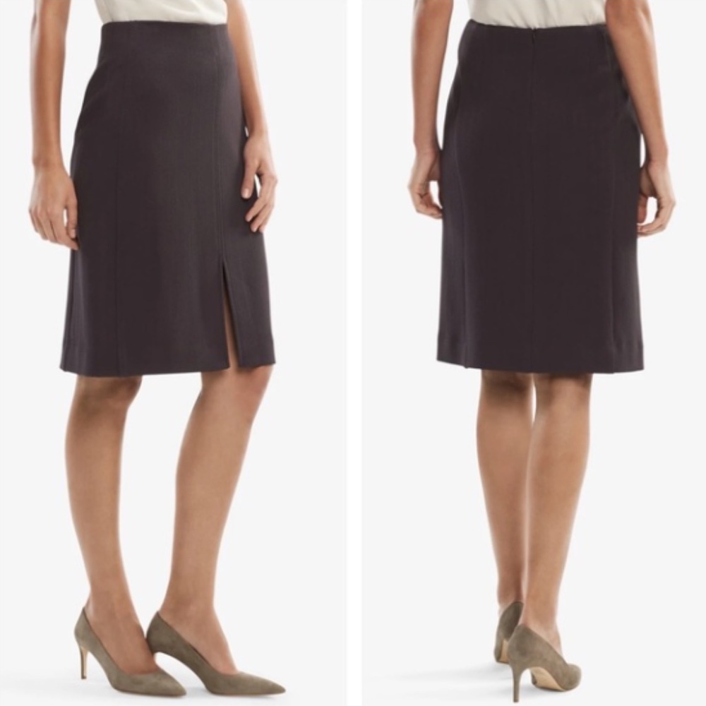 MM LAFLEUR Chevron Stripe Purple Fig Greenpoint Pencil Skirt Size 10